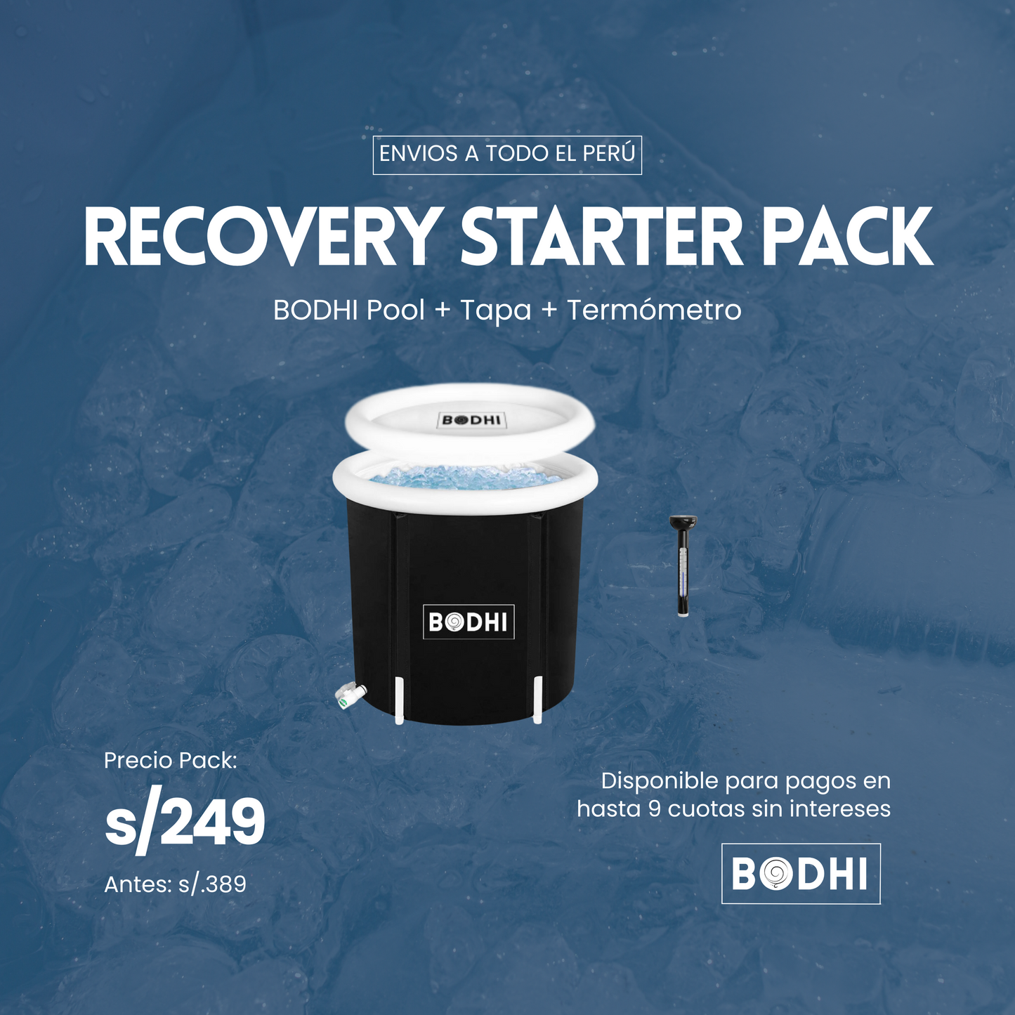 Recovery Starter Pack – Icebath portátil + accesorios BODHI