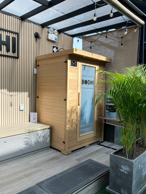 Disfruta de una relajación profunda, desintoxicación y alivio muscular en la comodidad de tu hogar con el BODHI SAUNA INFRARROJO.
